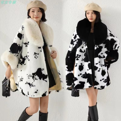 Fur Collar Cape Shawl
