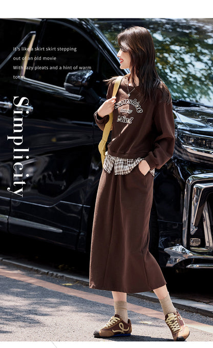 Sweatshirt and Skirt Set