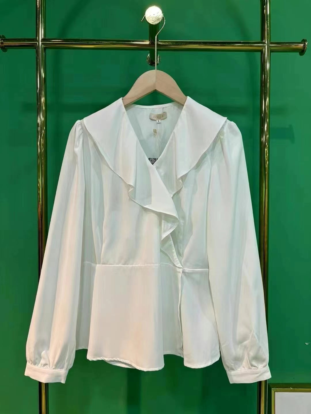 B2-m1 Spring and Autumn New Lotus Leaf Chiffon Shirt - Mixbatch