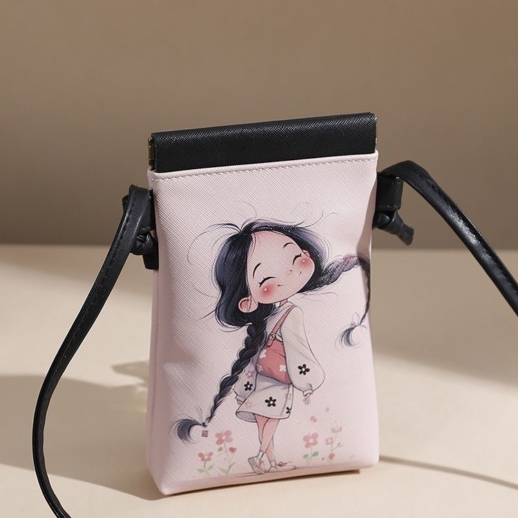 P new automatic closing foreign gas mobile phone bag cartoon durable messenger bag anti-theft can be placed multiple self-priming ports can be adjusted