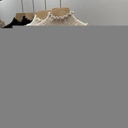 P thick plush sweater women's sweater ear high collar