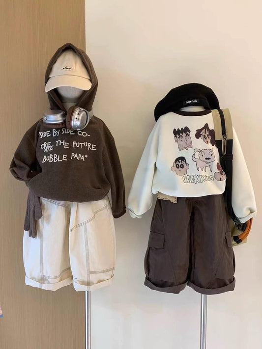 P sweater cartoon suit