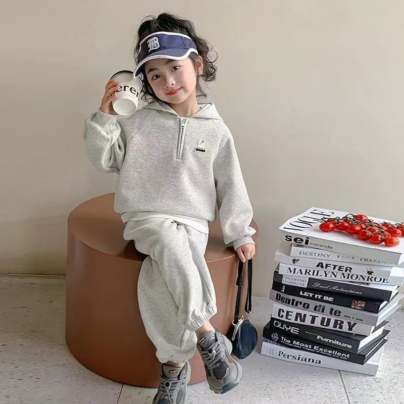 P Children's casual sweater two-piece set