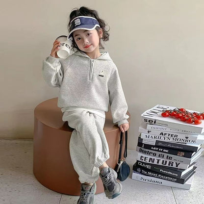 P Children's casual sweater two-piece set