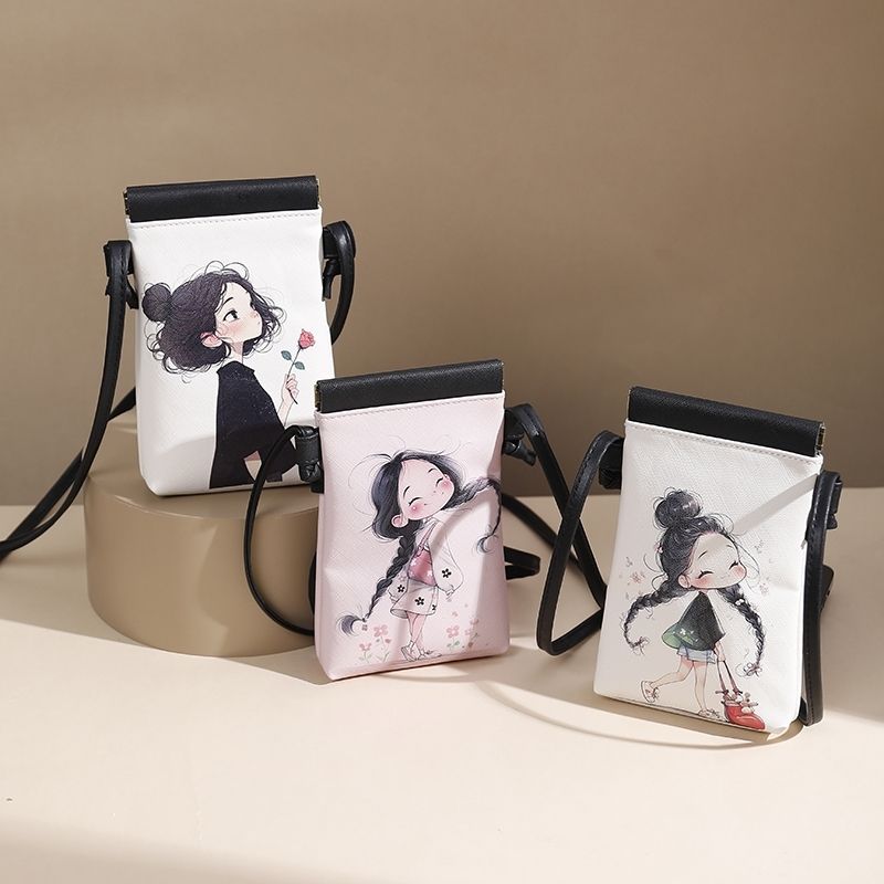 P new automatic closing foreign gas mobile phone bag cartoon durable messenger bag anti-theft can be placed multiple self-priming ports can be adjusted