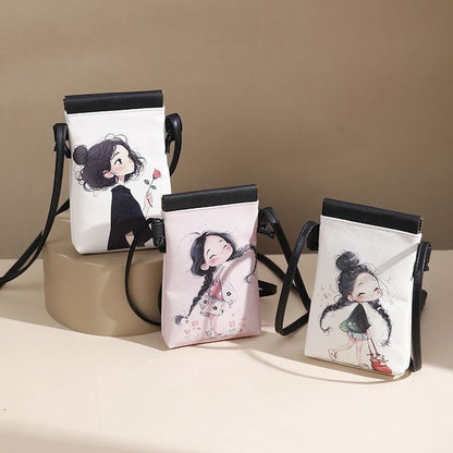 P new automatic closing foreign gas mobile phone bag cartoon durable messenger bag anti-theft can be placed multiple self-priming ports can be adjusted