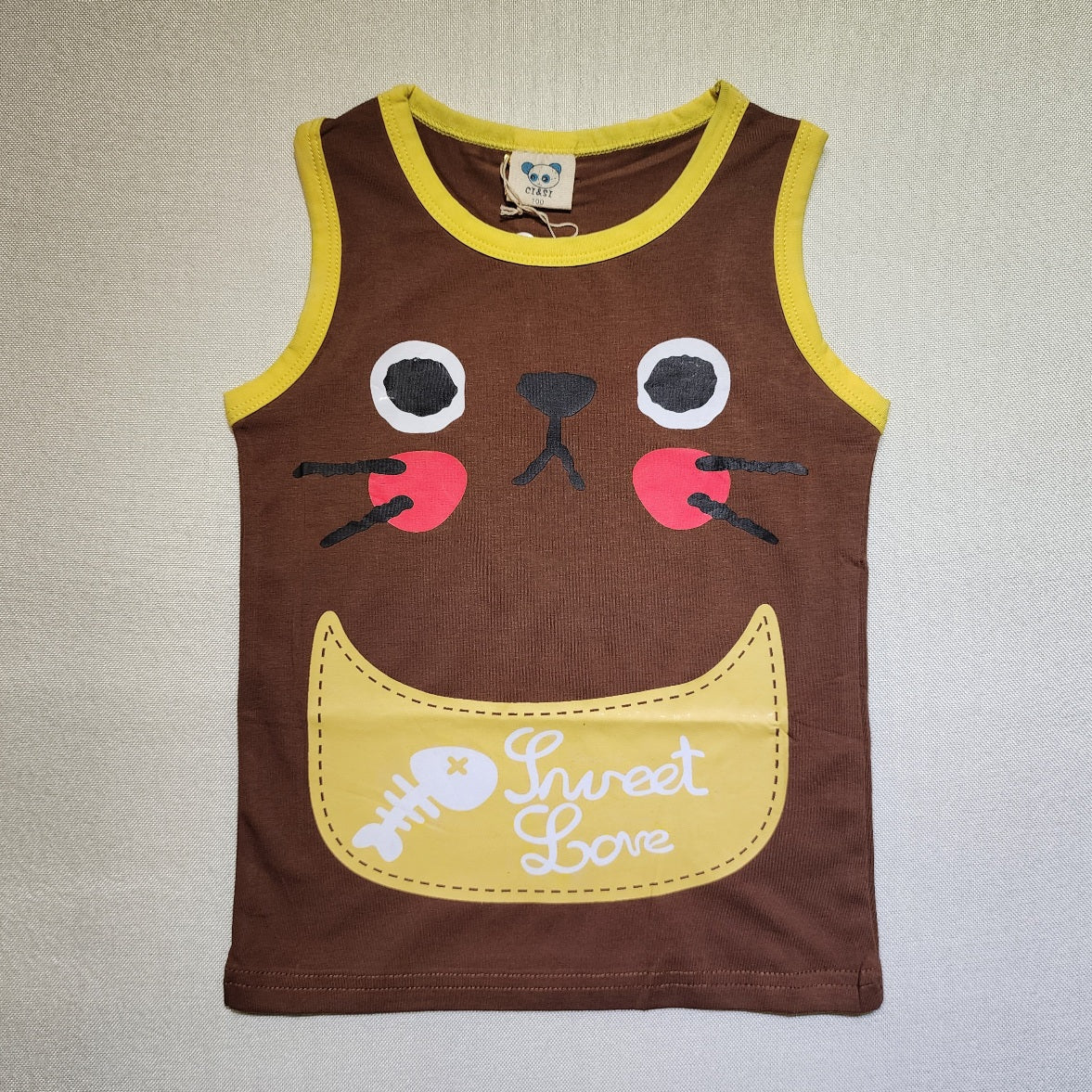 B3-M39 Children's 93.5% cotton vest for boys and girls 90-130cm - Mixbatch