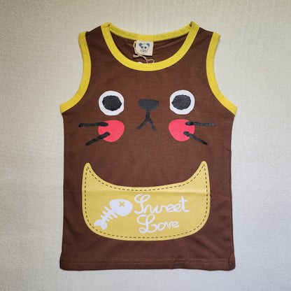 B3-M39 Children's 93.5% cotton vest for boys and girls 90-130cm - Mixbatch