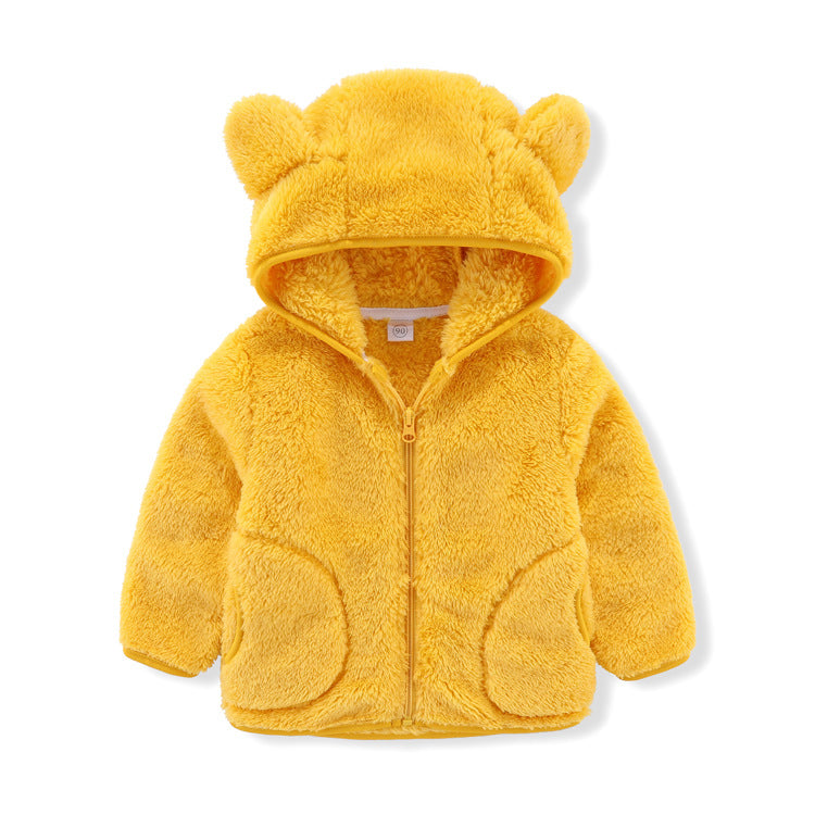 A children's warm fleece jacket for winter