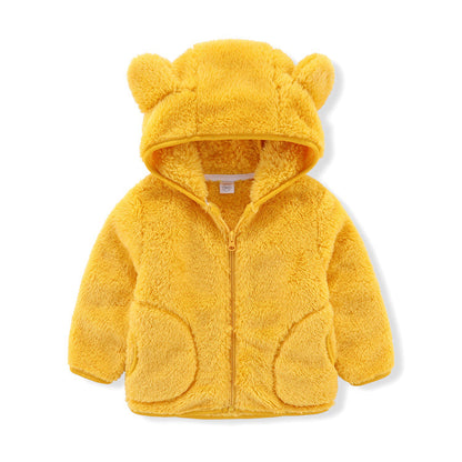 A children's warm fleece jacket for winter