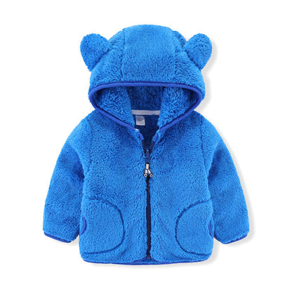 A children's warm fleece jacket for winter