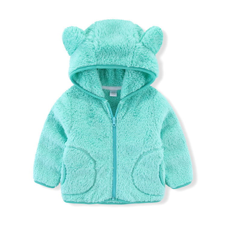 A children's warm fleece jacket for winter