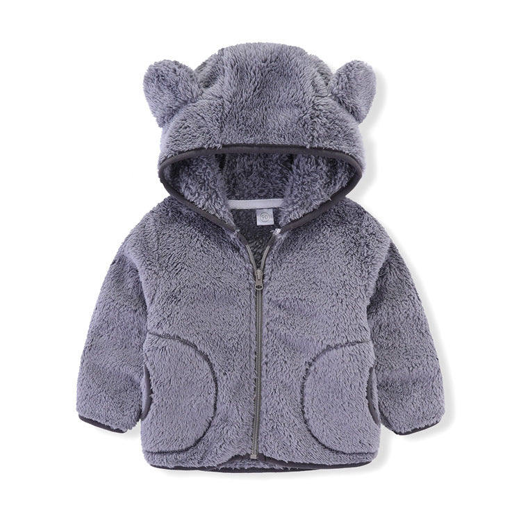 A children's warm fleece jacket for winter
