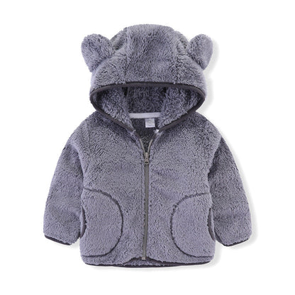 A children's warm fleece jacket for winter