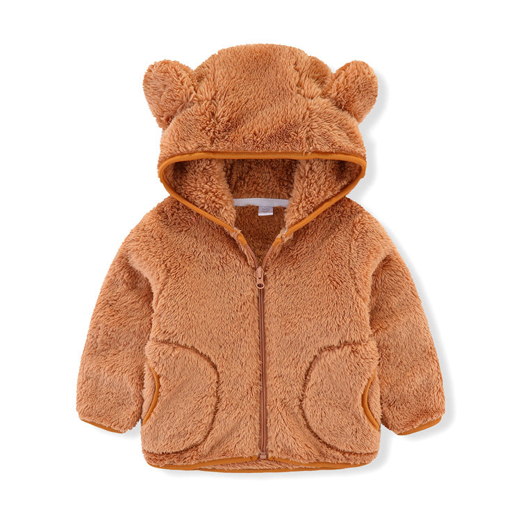 A children's warm fleece jacket for winter