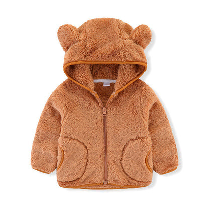 A children's warm fleece jacket for winter
