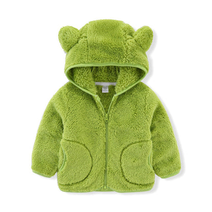 A children's warm fleece jacket for winter