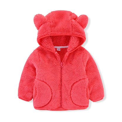 A children's warm fleece jacket for winter