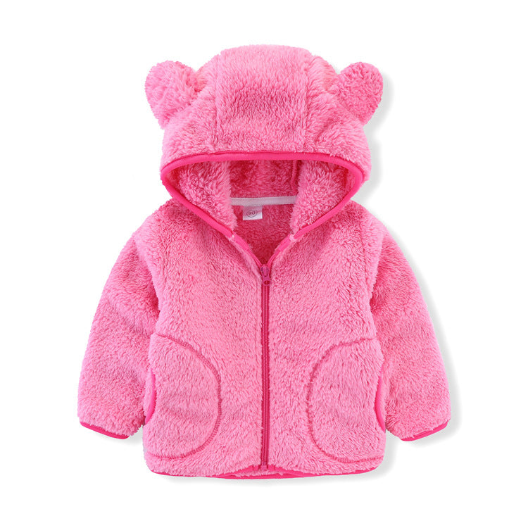 A children's warm fleece jacket for winter