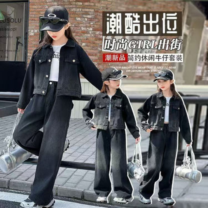 P children's denim suit