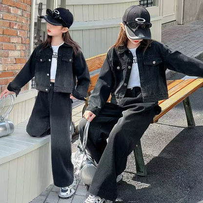 P children's denim suit