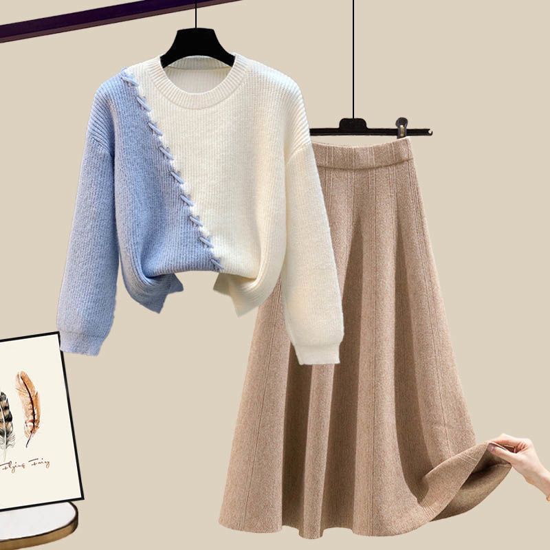 P autumn and winter dress two-piece set