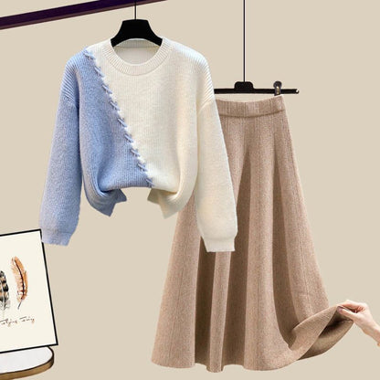 P autumn and winter dress two-piece set