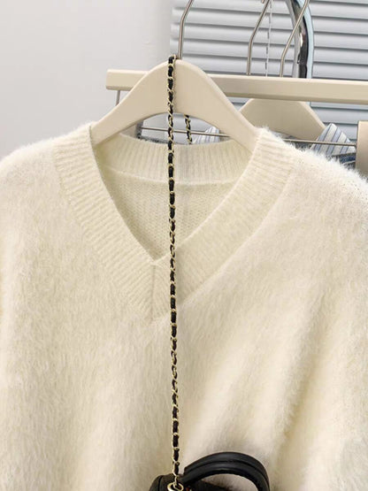 V Collared Sweater Knitwear