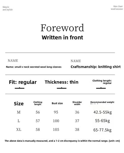 V Collar Knitted Top