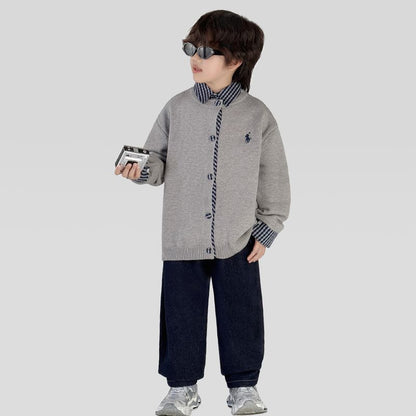 A Boys Autumn Children's Academy Set Three-piece Set (6-12 years old)