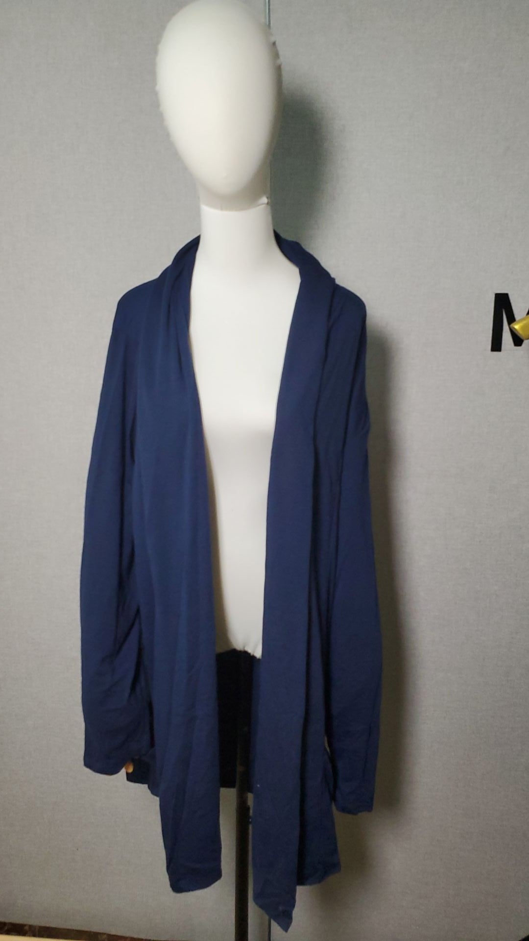 B3-M37 Thin cotton cardigan cape slim-fitting long coat - Mixbatch