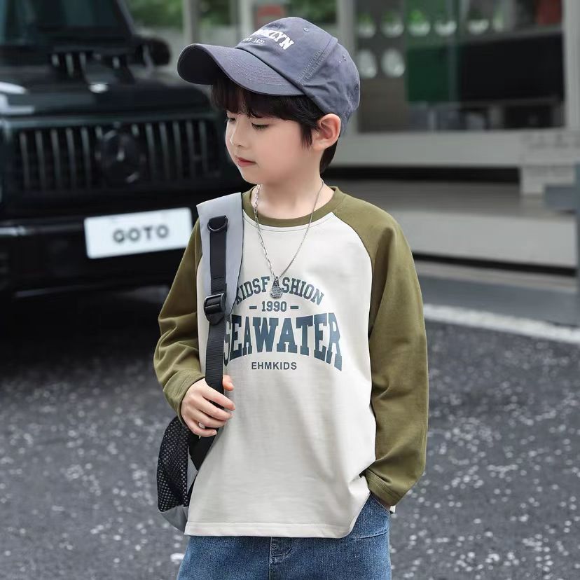 B2-m8 100% COTTON Children's  spring and autumn clothes long-sleeved pure cotton  top - Mixbatch