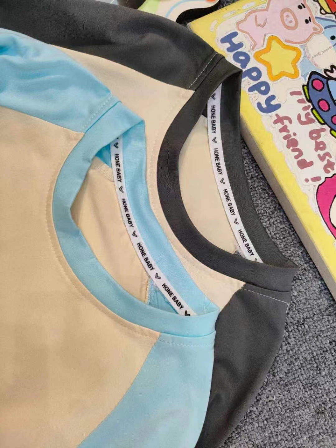 B3-M30  Girls Spring and Autumn cotton New Retro Printed Long Rough Sleeve T-Shirt - Mixbatch