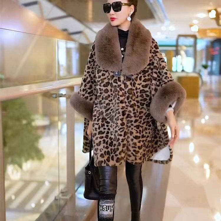 Fur Collar Cape Shawl