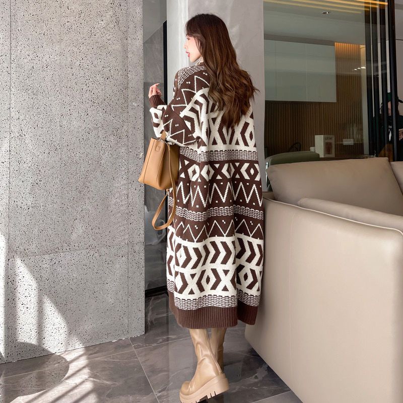 P sweater long jacket