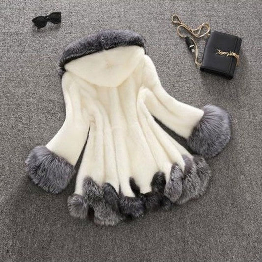 A faux fur coat