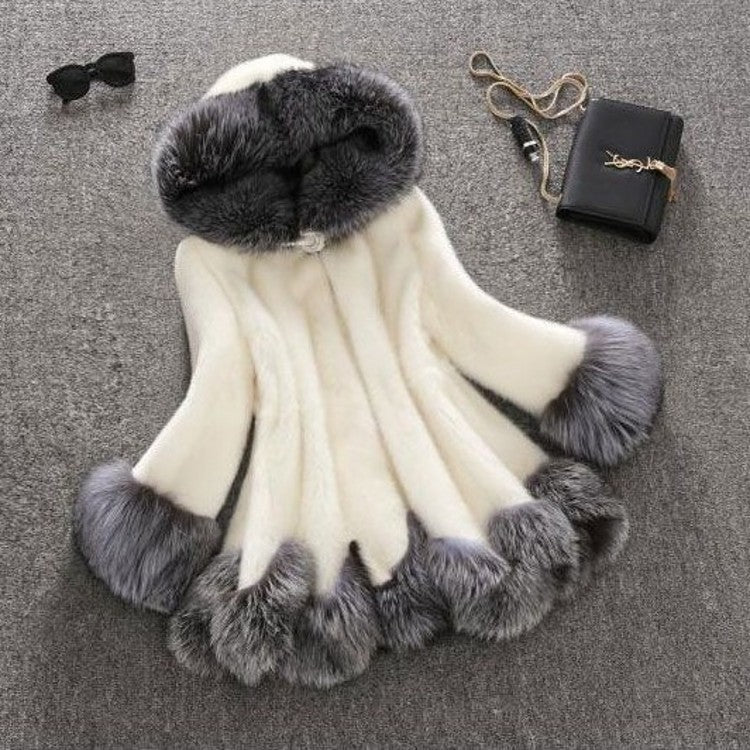 A faux fur coat