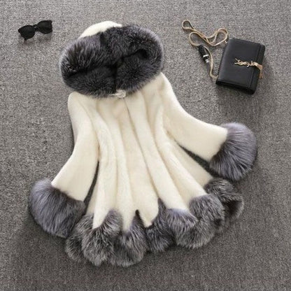 A faux fur coat