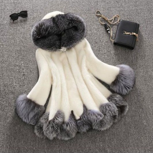 A faux fur coat