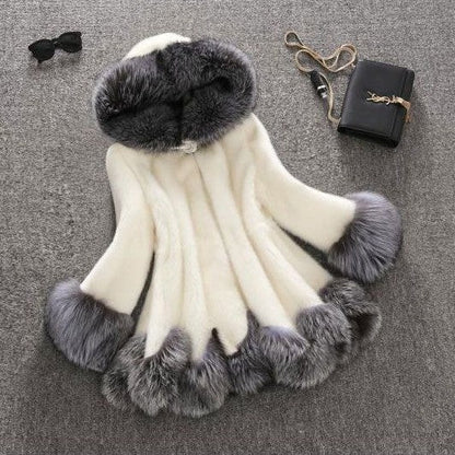 A faux fur coat