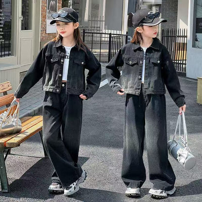 P children's denim suit