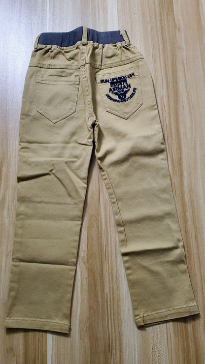 B3-M35  children's pants  95% cotton elastic wear-resistant elastic slim straight trousers 4-16 years old - Mixbatch