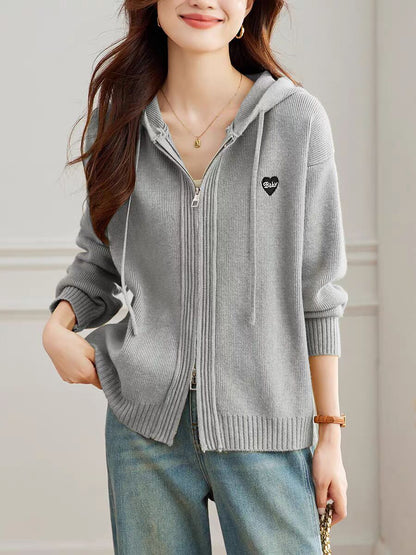 Striped Hooded Knit Top