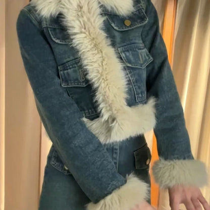 P denim set two-piece set