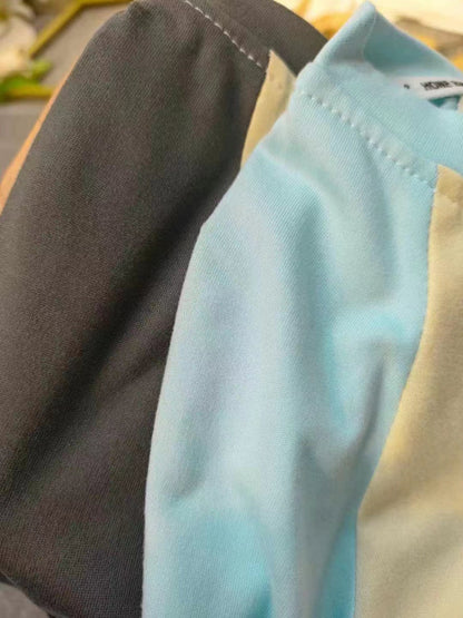 B3-M30  Girls Spring and Autumn cotton New Retro Printed Long Rough Sleeve T-Shirt - Mixbatch