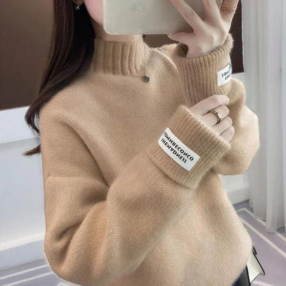 P Lazy Style Short with Loose Long Sleeve Bottom Shirt Tide