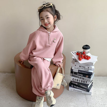 P Children's casual sweater two-piece set