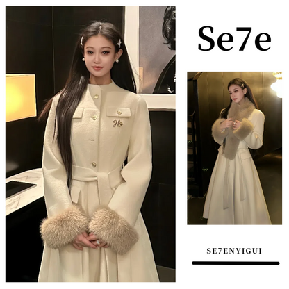 P winter warm long jacket