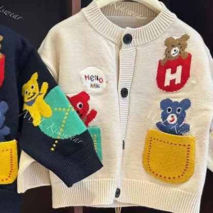 P Children's Knitted Cardigan
