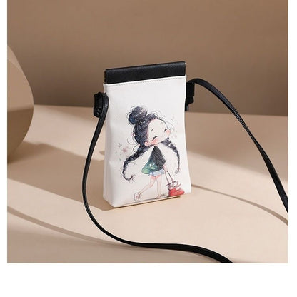P new automatic closing foreign gas mobile phone bag cartoon durable messenger bag anti-theft can be placed multiple self-priming ports can be adjusted